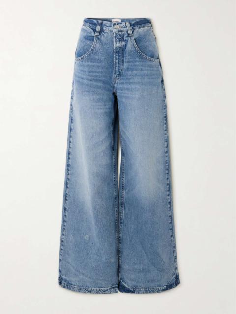 FRAME + NET SUSTAIN Skater high-rise wide-leg jeans