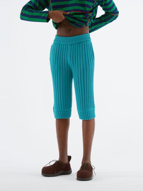 SUNNEI TURQUOISE KNIT SHORTS