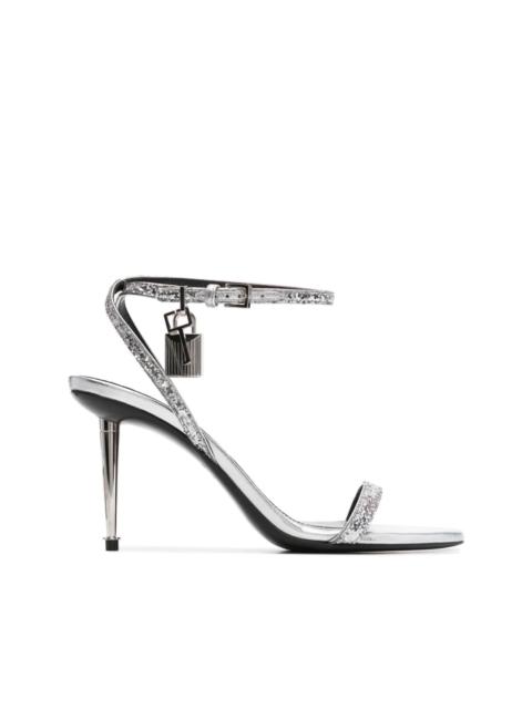 TOM FORD Padlock 85mm glitter sandals