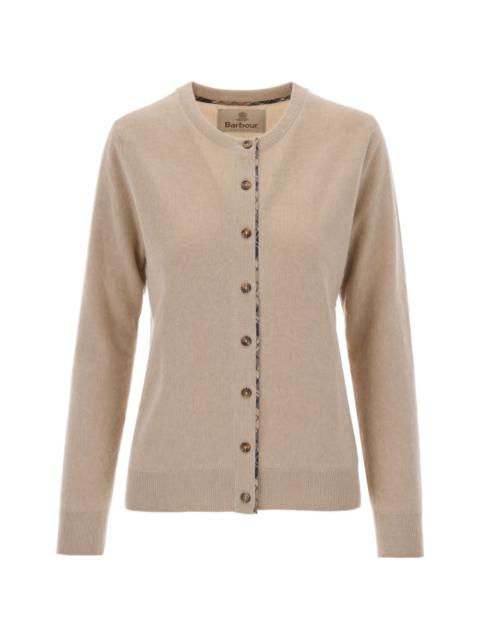 Barbour Tartan-trim elbow-patch cardigan