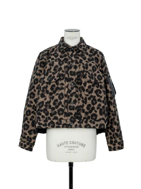 sacai Leopard x Nylon Twill Jacket