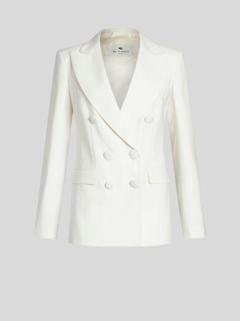 【送料&関税込】Etro Double-breasted Jacket In Slub Fabric Etro DOUBLE-BREASTED JACKET IN SHOT FABRIC | REVERSIBLE
