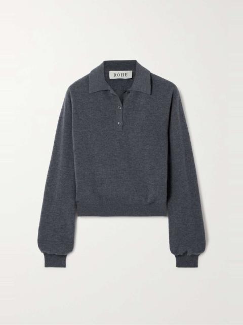 RÓHE Wool and cashmere-blend polo shirt