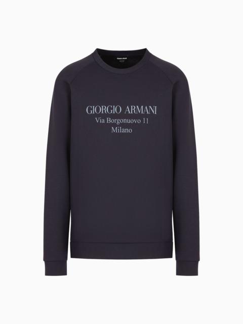 GIORGIO ARMANI Borgonuovo 11 sweatshirt in cotton double jersey