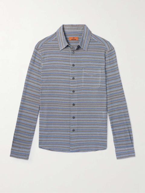 Missoni Striped Crochet-Knit Shirt
