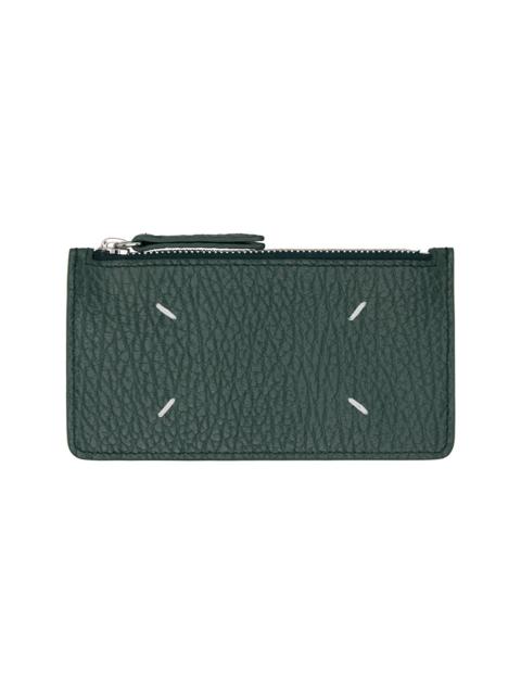 Maison Margiela Green Four Stitches Card Holder