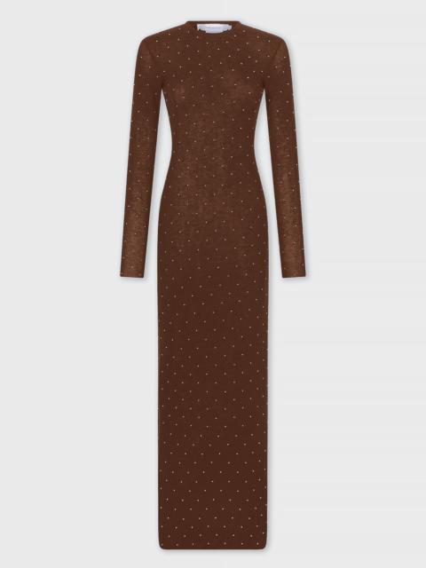 rabanne MIDI SECOND-SKIN DRESS IN WOOL