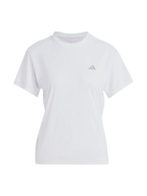 (WMNS) adidas Run It T-Shirts 'White' HZ0112