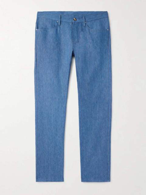 GABRIELA HEARST Slim-Fit Cotton and Linen-Blend Trousers