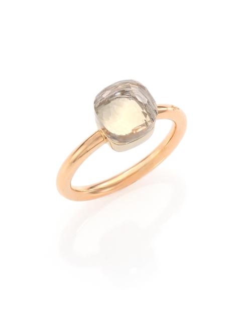 Pomellato Women's Nudo 18K Rose Gold & White Topaz Petite Square Ring - Rose Gold