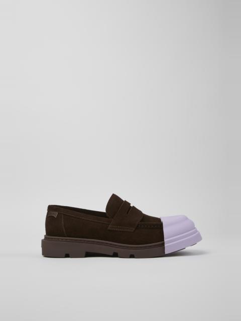CAMPER Junction Brown Nubuck Moccasin for Men