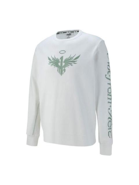 PUMA Long Sleeve Graphic T-Shirt 'White' 621966-02