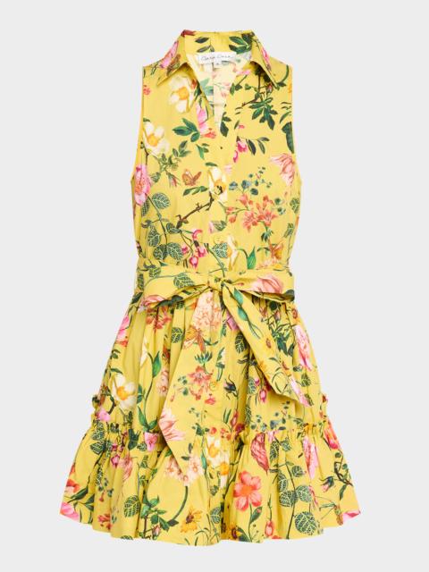 Cara Cara Hannah Floral Cotton Sleeveless Collared Mini Dress