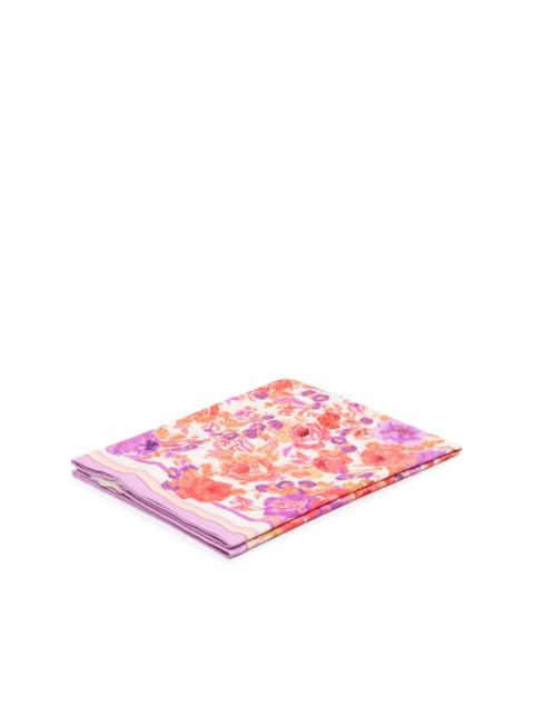 Zimmermann floral-print textured beach towel