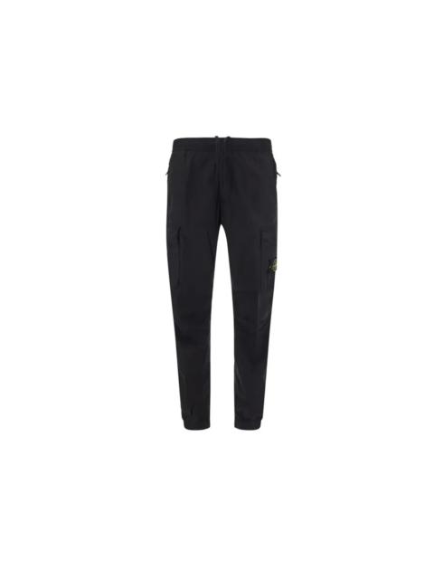 Stone Island Stone Island 31303 Stretch Cotton Tela 'Paracadute' Garment Dyed Cargo Pants Black
