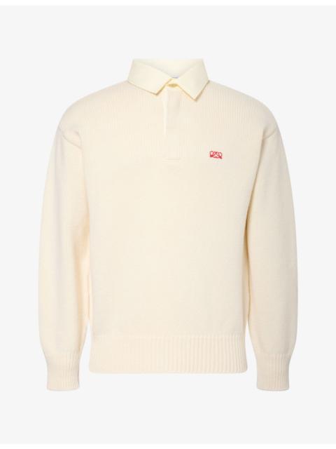 Loewe Logo-Embroidered Wool Polo Jumper