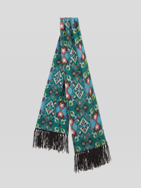 Etro GEOMETRIC SCARF WITH ETRO CUBE LOGO AND STARS