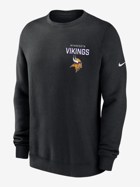Nike Minnesota Vikings Draw Block Club Men's Nike NFL Pullover Crew