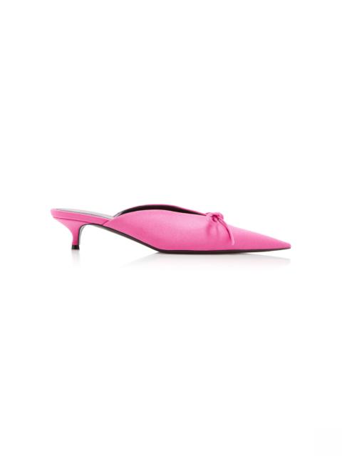Knife Bow-Detailed Mules pink