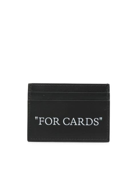 Off-White Quote leather cardholder