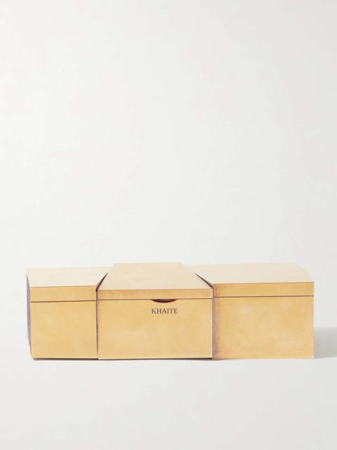 KHAITE Axel Minaudiere gold-tone clutch