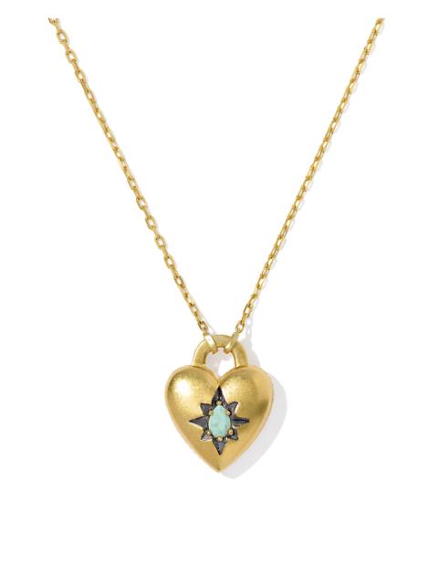 KENDRA SCOTT Adia Heart 18k Yellow Gold Vermeil Pendant Necklace