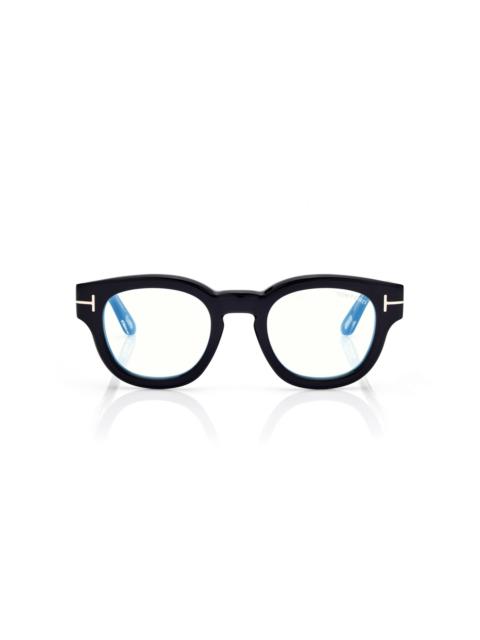TOM FORD ICON BLUE BLOCK ROUND OPTICALS