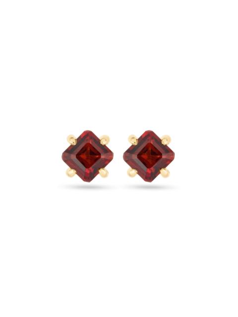 STONE AND STRAND Red Studio Garnet Studs