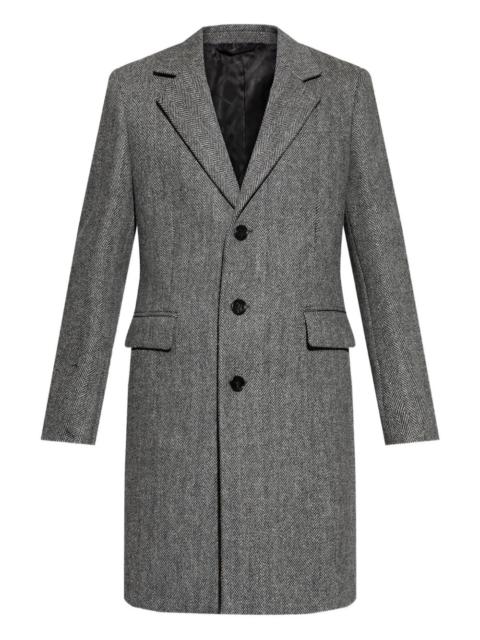 Burberry single-breasted herringbone coat