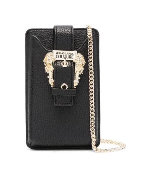 VERSACE JEANS COUTURE logo-buckle faux-leather wallet