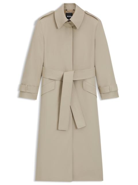 BOSS BELTED TRENCH COAT IN WOOL