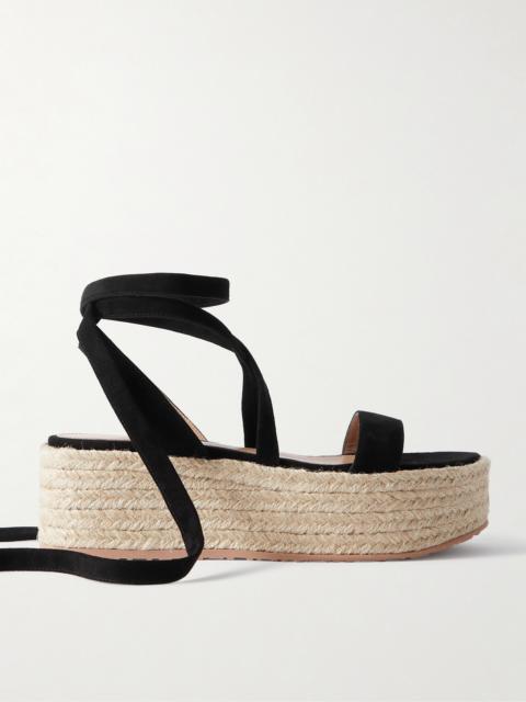 Gianvito Rossi 40 Suede Platform Espadrilles