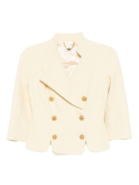 ELISABETTA FRANCHI button-embellished tweed jacket