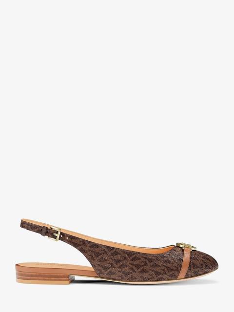 MICHAEL KORS Dori Signature Logo Slingback Flat