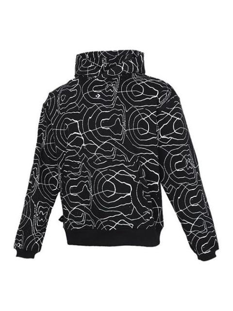 Converse Men's Converse Athleisure Casual Sports Splash Ink Printing Hooded Fleece Lined Pullover Full Print 