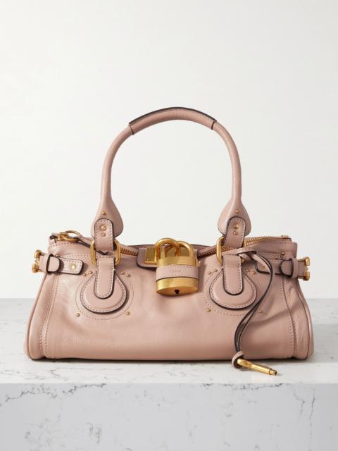 Chloé Paddington embellished leather tote Beige