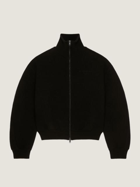 Givenchy ZIPPED BLOUSON IN WOOL WITH GIVENCHY STAMP EMBROIDERY