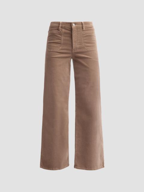 FRAME Women's Le Slim Palazzo Modernist Pocket Corduroy Pants - Soft Taupe