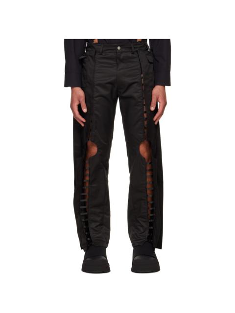 OLLY SHINDER Black Tab Trousers