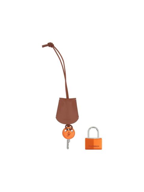 JW Anderson logo-tag padlock keychain
