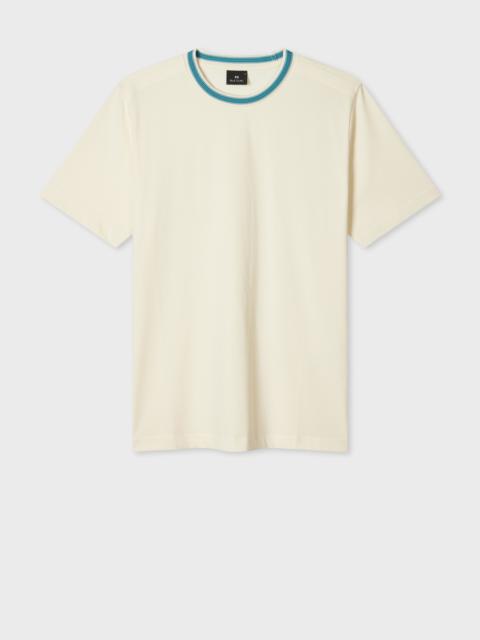 Paul Smith Ecru Contrast Collar T-Shirt
