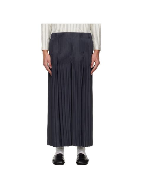 ISSEY MIYAKE Navy Monthly Colors December Trousers