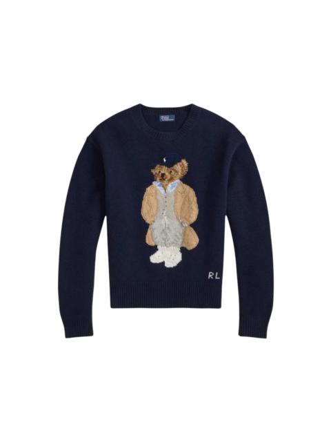 Polo Ralph Lauren Polo Ralph Lauren Women's Bear Cashmere Wool Sweater Blue
