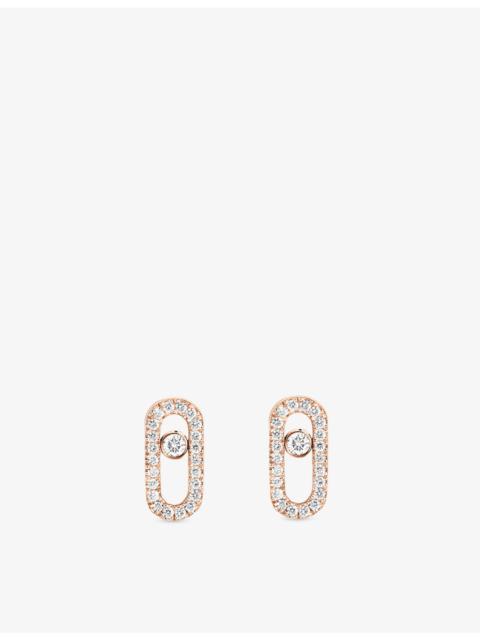 MESSIKA Move Uno 18ct Gold And 0.16ct Diamond Stud Earrings
