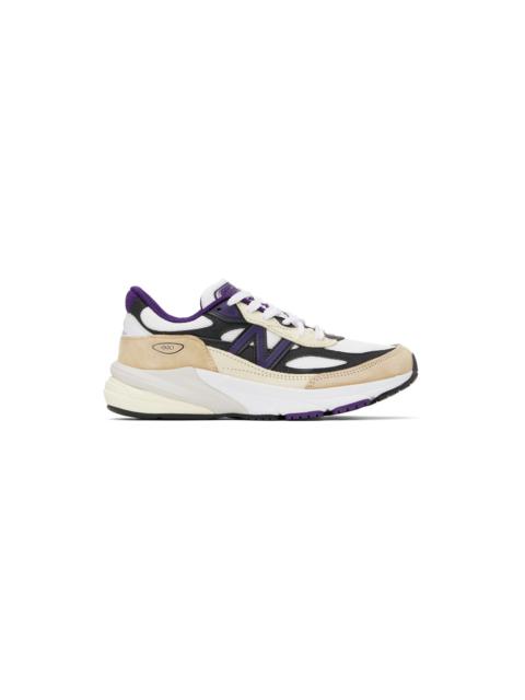 New Balance Off-White & Purple Made in USA 990v6 Sneakers