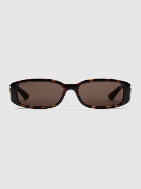 Rectangular frame sunglasses