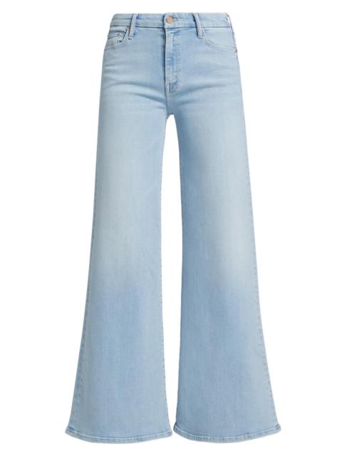 MOTHER Women's The Roller Sneak High-Rise Flared Jeans - Ball Is In Your Court