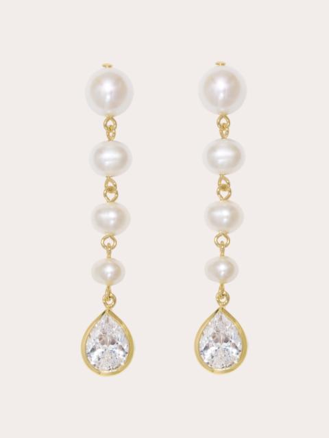 Completedworks 18K Gold Vermeil Cubic Zirconia and Pearl Earrings