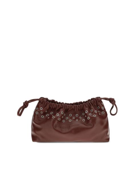 Pierre Hardy Twin eyelets drawstring leather clutch bag