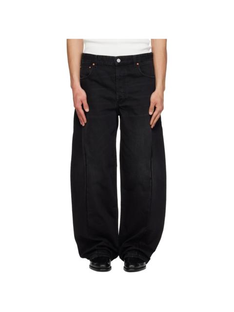 VETEMENTS Black Cut Cross Jeans